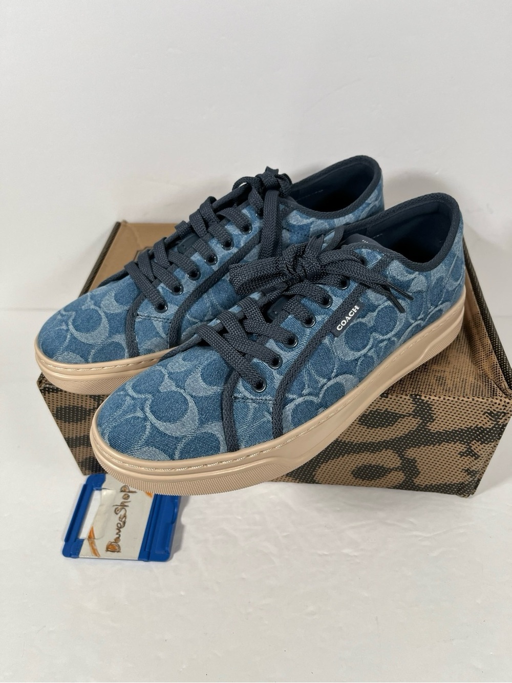 Coach Canvas Sneaker In Signature Denim size 10 NIB